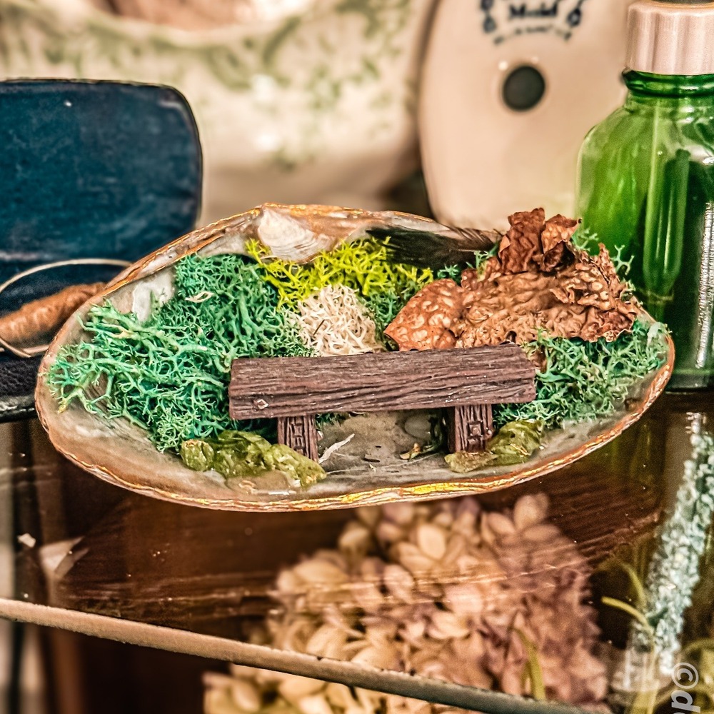 Fairy Garden in a Shell Handmade